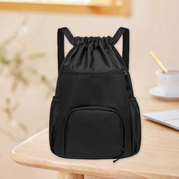 YYV Premium Mesh Basketball Soccer Backpack Sports Volleyball Football Bag with Ball and Shoe Compartment for Boys Girls Men Women Equipment Carrier