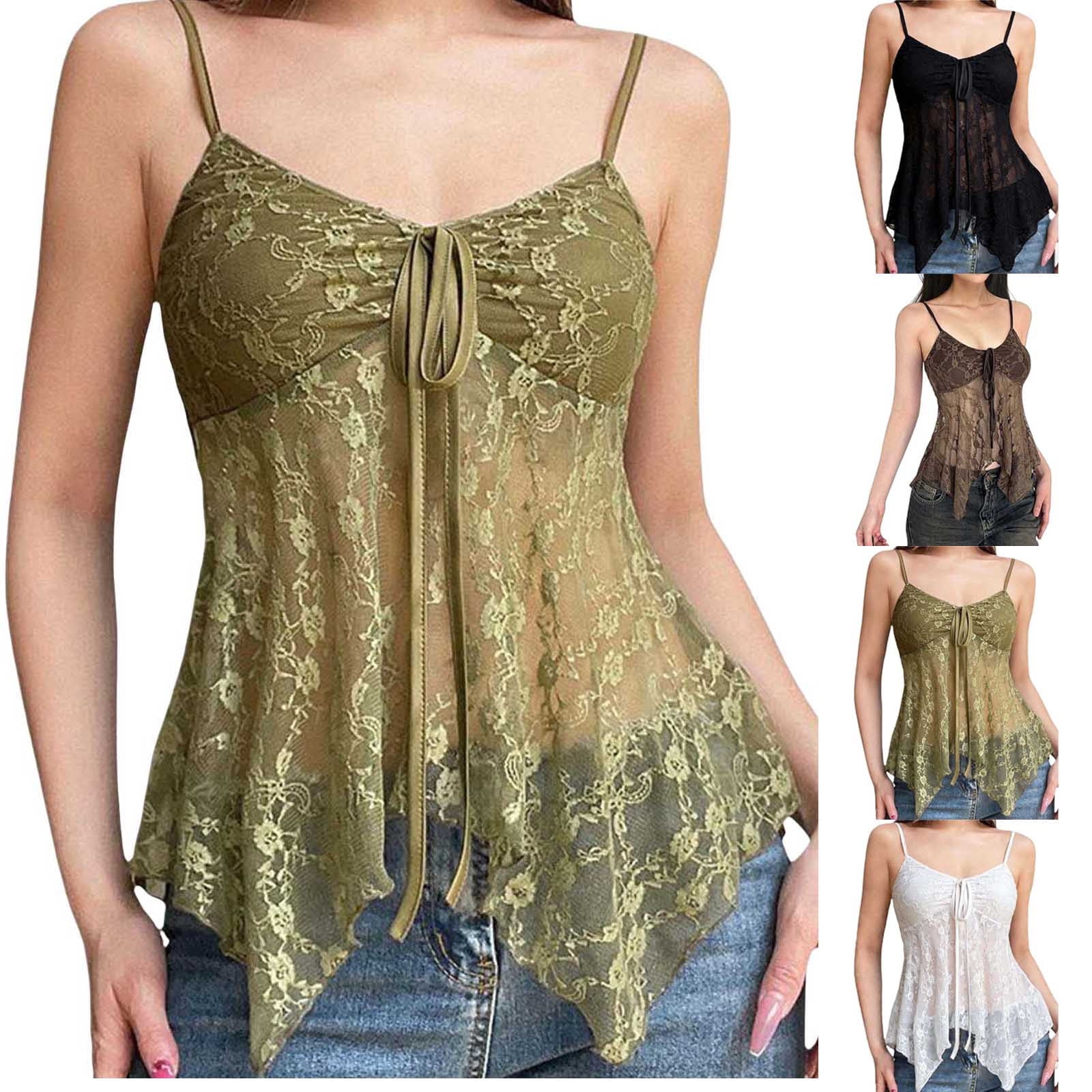 YYV Lace Bras for Women Sports Bras Lace Patchwork Camisole Top