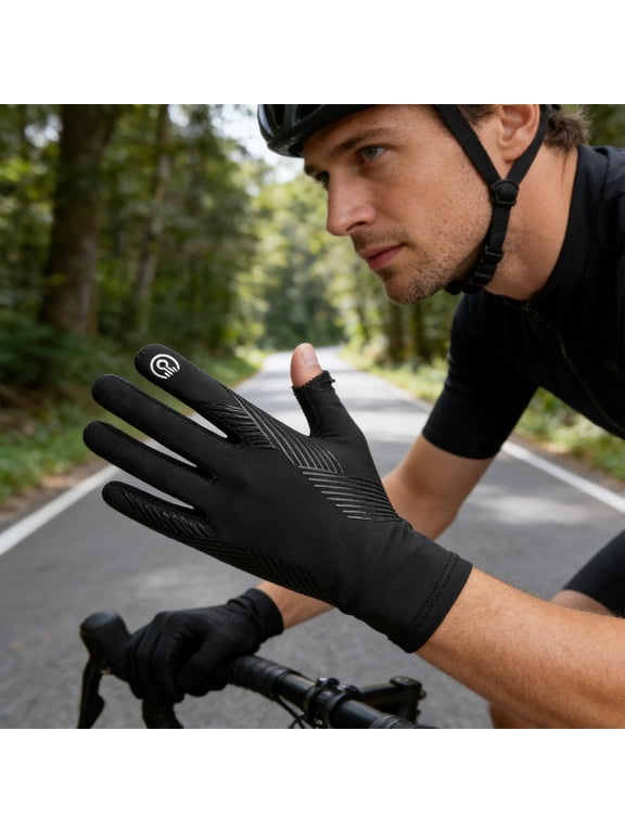Sunscreen Gloves Ice Silk UV Sun Protection Touchscreen Driving Gloves Resistant-Skid Breathable Thin for Men and Women Driving and Cycling Summer Outdoor