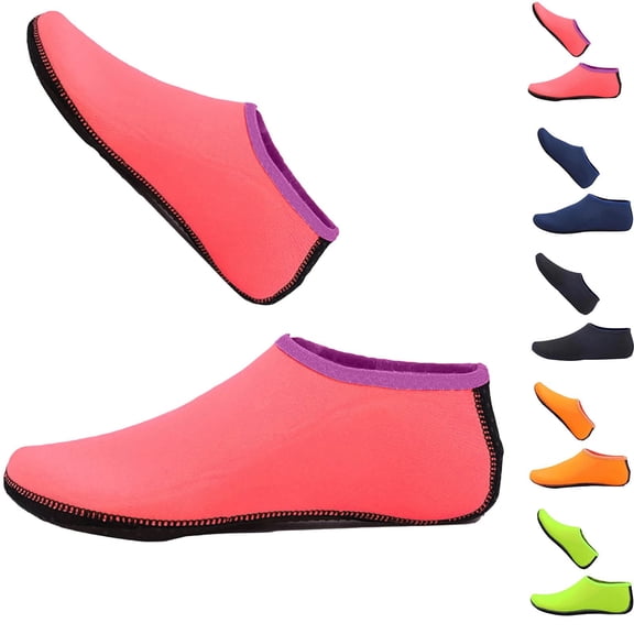 YYV Unisex Soft Flexible Water Skin Beach Sock Shoes, Non Slip Barefoot Diving Snorkeling Foot Cover, Quick Dry Stretch Swim Hosiery For Pool Seaside Summer Outdoor Daily Wear