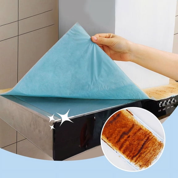 YYV Waterproof Oil Absorbing Range Hood Filter Pad Disposable Kitchen Stove Oil Proof Liner Non Stick Grease Capture Mat For Cooking Vent Hood Protection