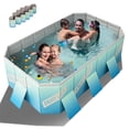thumbnail image 1 of YYW 101" Foldable Swimming Pool for 1-6 People, Large Non-inflatable Above Ground Pools for Kids Family(Sky Blue), 1 of 10
