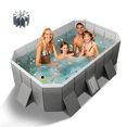 thumbnail image 1 of YYW 101 in Foldable Swimming Pool for 1-6 People, Non-Inflatable Above Ground Pool(Gray), 1 of 10