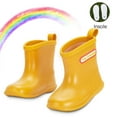 thumbnail image 1 of YYW Toddler Rain Boots,Kids Easy-on Rain Shoes for Boy Girl Waterproof Outdoor(Yellow,5 Toddler), 1 of 10