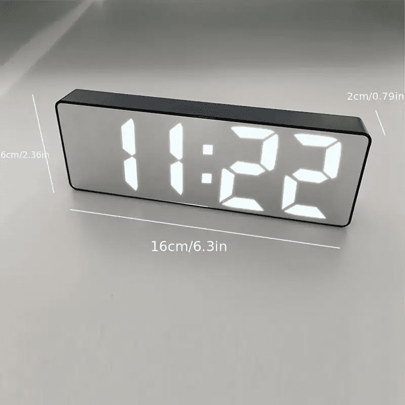 YYX Ornament Digital Alarm Clock - 6.29 Inch RGB LED Display, with Auto DST, Snooze, Calendar, Volume & Brightness Adjustment, Ideal Gift for Kids' Bedrooms