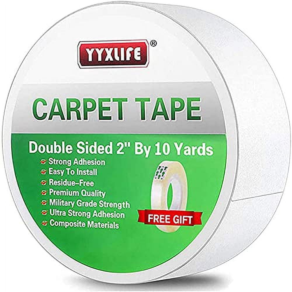 XFasten Double Sided Carpet Tape 2 x 30 Yards Heavy Duty Residue-Free Rug  Tape for