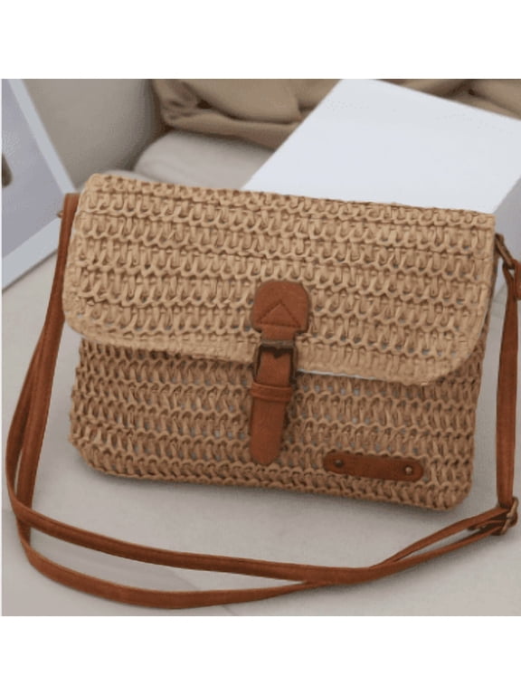 Women's Crossbody Paper Messenger & Shoulder Bag, Brown