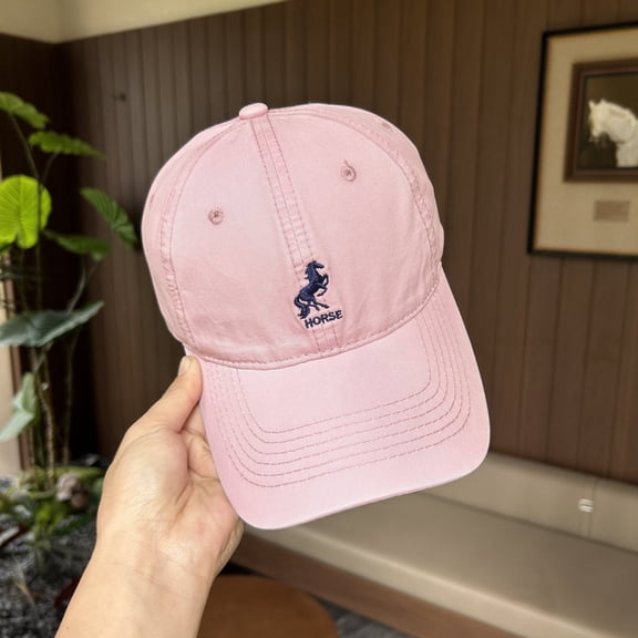 YYYMEIII Ball Cap Womens Baseball Caps Showing Small Sunshade Baseball Cap Deep Top Wide Curved Big Head Outdoor Embroidered Cap One Size Pink