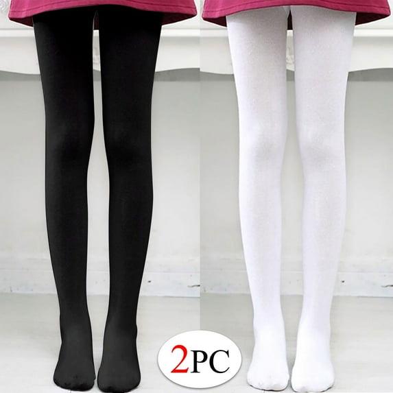 YYYTop 2 Packs Girls Womens Stretchy Dance Tights Girls Velvet Soft Comfort Leggings Elastic Ballets Tights S-XXL (All Age)