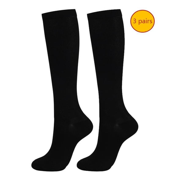YYYTop 3 Pairs Pack Compression Socks - Women & Men Compression Socks Support Circulation Stockings for Nursing,Running,Athletic
