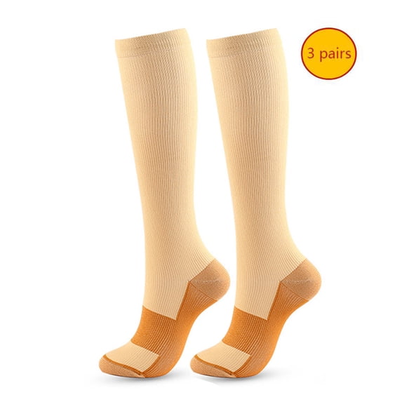 YYYTop 3 Pairs Pack Compression Socks - Women & Men Compression Socks Support Circulation Stockings for Nursing,Running,Athletic