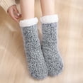 thumbnail image 1 of YYYTop Christmas Socks for Adults, Knit Socks Women Leisure Winter Home Warm with Thick Velvet Slippers Socks Fuzzy Socks Gray Gifts Under $15, 1 of 5