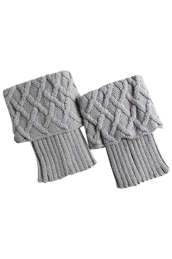 Golf Socks, Fuzzy Christmas Socks Women's Warm Women's Knitted Wool Boot Cover Short Flap Diamond Mesh Leg Guards Socks Cover Thick Cozy Plusher Sock Silver Under $15