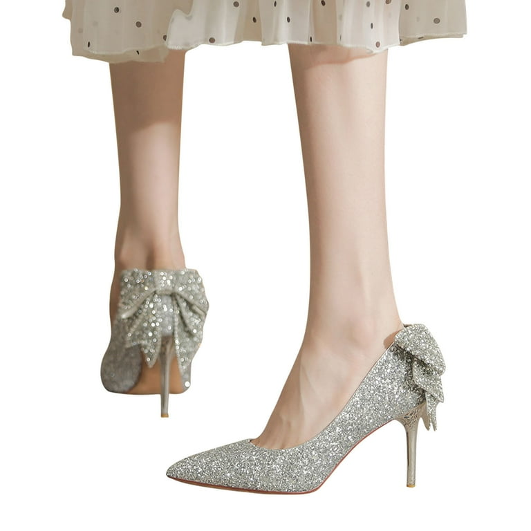 Snake Bite Manual Women's Satin Stiletto Heel Closed Toe Pumps