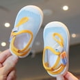 thumbnail image 1 of YYYTop Kid Shoes for Gilrs, Spring Soft Soled Shoes Baby Walking Shoes Bow Princess Small Solid Shoes Boys Shoe Size 4 Toddler Slippers for Boys Girls Sky Blue Christmas Deals, 1 of 9