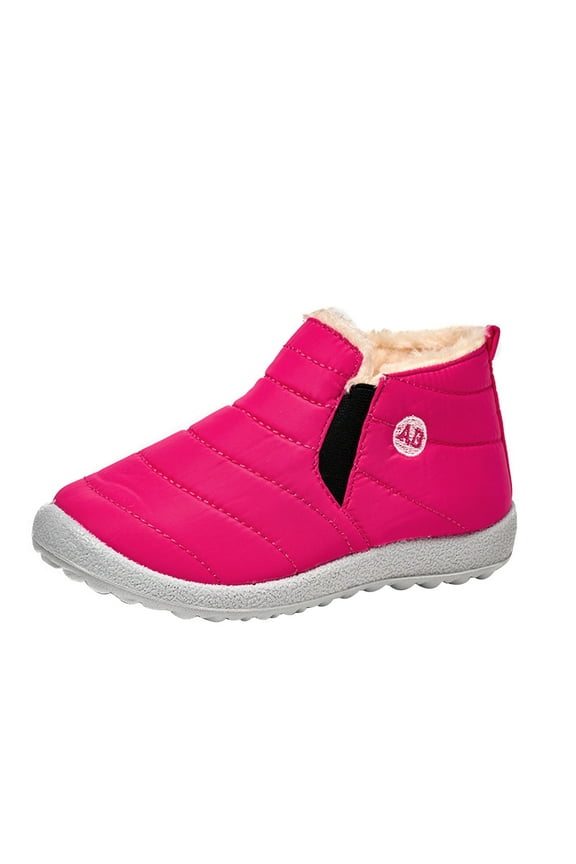 Kids Boots, Winter Children New-Padded Shoes Warm Snow Boots Girls Sneakers Size 5 Shoes for Children Boy's Pink Gifts Under $15