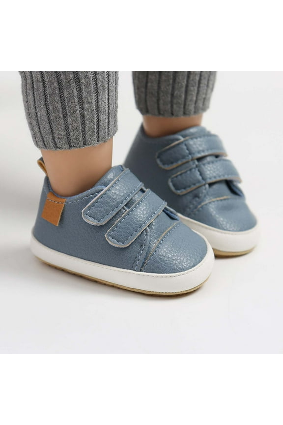 Little Girl Casual Shoes Silver, Baby Boys Girls Shoes Non-Slip Rubber Sole High-Top Infant First Walking Shoes Toddler Crib Shoes Newborn Loafers Flats Toddler Boy Shoes Size 12 Boy Shoes Blue