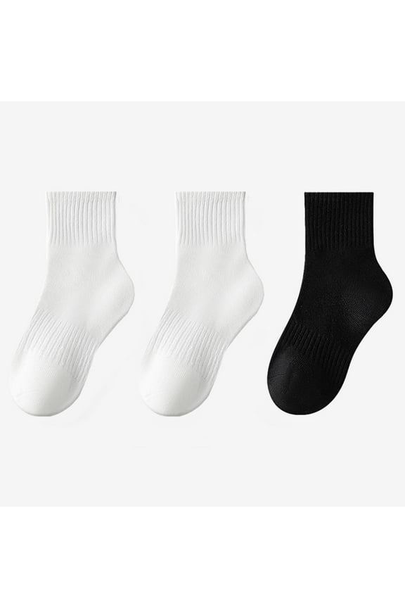 Little Girl Socks, Ruffle Socks Toddler, Children's 3 Pairs Boys Girls Student Solid Color Cotton Stockings Sports Socks Sweat Absorbing Deodorant Socks Anime Socks Knee High Sock Boots Beige U