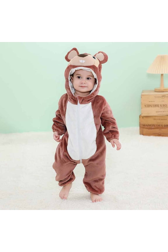 Newborn Baby Jumpsuit Outfit Hoodie, Fleece Jumpsuits for Infant Girls Boys Winter Infant Toddler Baby Unisex Child Pajama Plush Onesie One-Piece Sloth Costume Baby Girl Newborn Essential Baby