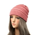 thumbnail image 1 of YYYTop Orange Beanie, Womens Navy Striped Stocking Cap Set Women's Winter Brimless Hat Knitted Hat Casual Thick Soft Fashion Warm Coarse Hat Unisex Winter Hats for Men Gifts Under $15, 1 of 2