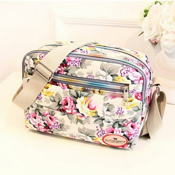 YYYTop Quilted Crossbody Bags for Women, Fashion Women Canvas Crossbody Bag Shoulder Bag Messenger Bag Cosmetic Bag White Sling Bag Handbags for Women White Holiday Bag