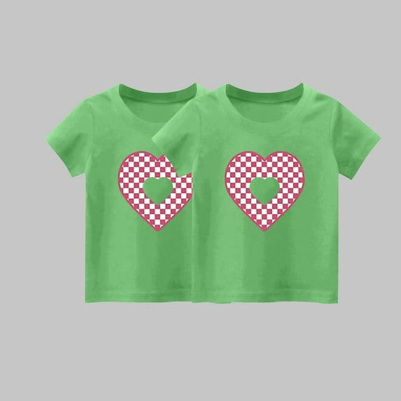 YYYTop Shirts for Toddler Cute Top 2 Piece Kids Girls/Boys Short Sleeve T-Shirt 1-14years Soft Cotton Basic Tshirt Solid Summer Outfits Tee Undershirt On Clearance