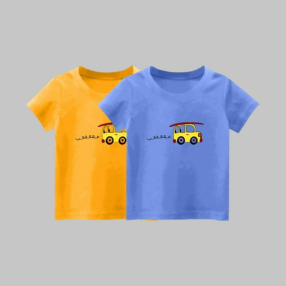 YYYTop Shirts for Toddler Cute Top 2 Piece Kids Girls/Boys Short Sleeve T-Shirt 1-14years Soft Cotton Basic Tshirt Solid Summer Outfits Tee Undershirt On Clearance
