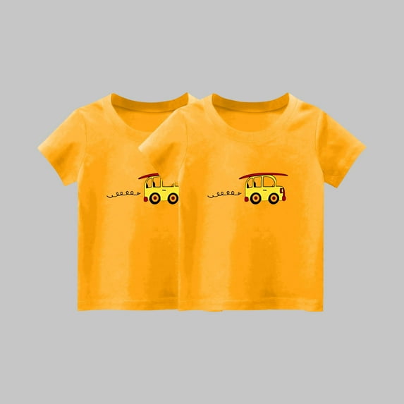 YYYTop Shirts for Toddler Cute Top 2 Piece Kids Girls/Boys Short Sleeve T-Shirt 1-14years Soft Cotton Basic Tshirt Solid Summer Outfits Tee Undershirt On Clearance