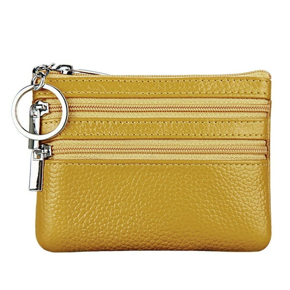 YYYTop Small Wallets Woman, Money Bags Small Change Women's Wallets Key Case Mini Zipper Coin Wallet Red Wallets for Women Crossbody Wallets for Women Yellow Up To 30% Off