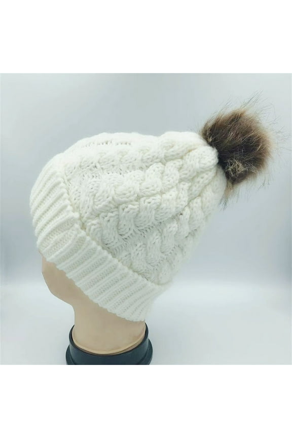 Snowboard Beanies, Stocking Hats Winter Women Solid Color Fashion Plusher Thick Warm Ear Protection Hood Winter Hat Women Holiday Travel