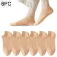 thumbnail image 1 of YYYTop White Crew Socks, Christmas Slipper Socks 6 Pairs Womens Socks Mesh Ventilation Non Slip Liner Footies Thin Socks Lightweight Socks Sock Packs Orange Under $10, 1 of 9