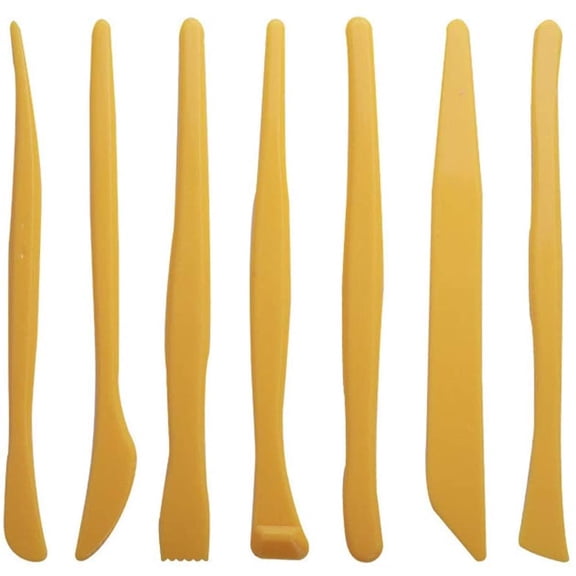 YYaaloa 14pcs Set Plastic Crafts Clay Modeling Tool Pottery Carving Tools for Shaping and Sculpting Ceramics (Plastic Knife-14pcs)