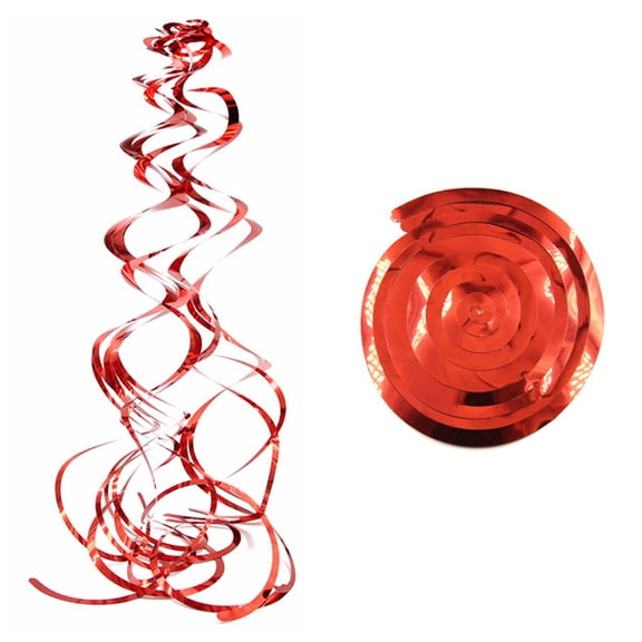 YYhl 6PCS Ceiling Swirl Foil Decorations Hanging PVC Streamer Themed Swirl Party Decoration Wedding