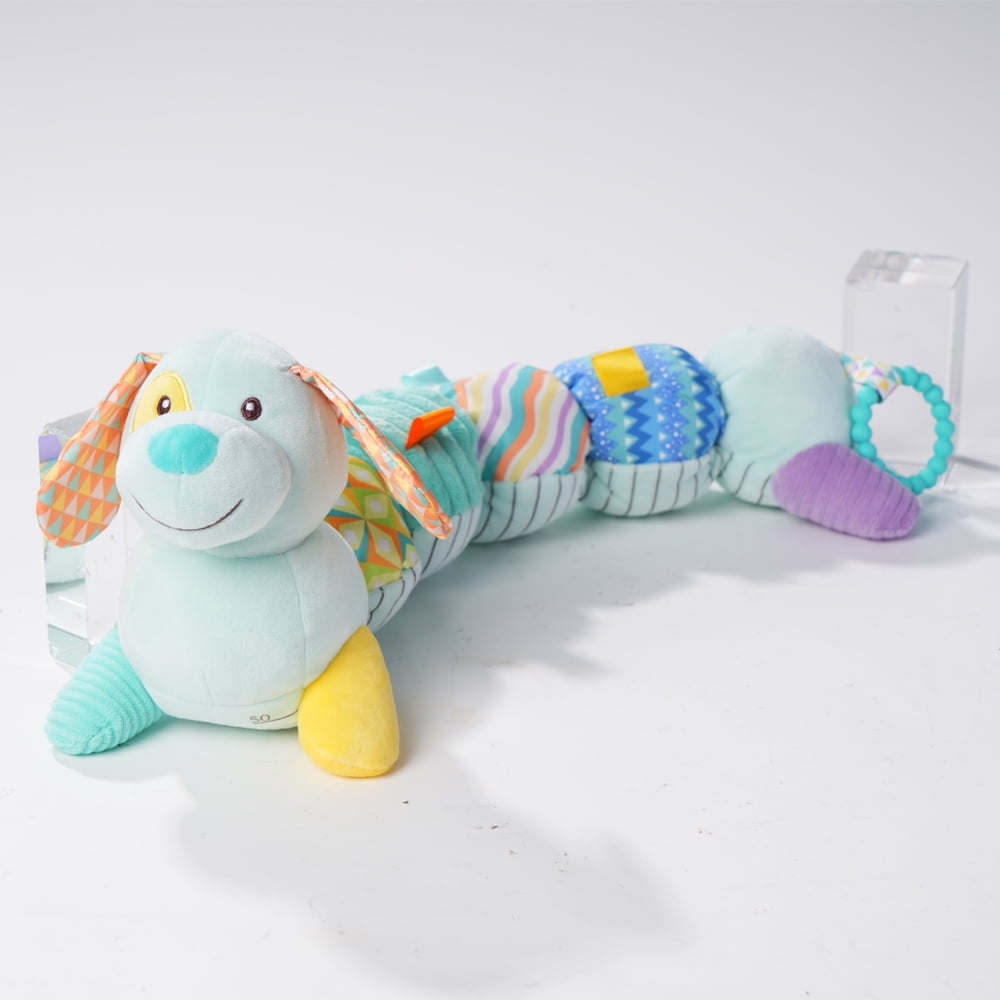 YYhl Baby Musical Toys Infant Toys Stuffed Dog Toys, Baby Teething Toys for Newborn Sensory Boys Girls 0 3 6 12 Months Doggy Caterpillar Height Chart Blue