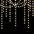 thumbnail image 1 of YYhl White Gold Heart Garland Christmas Wedding Engagement Hanging Paper Banner,Bachelorette Neutral Baby Bridal Shower Decor 4m 2pack, 1 of 6