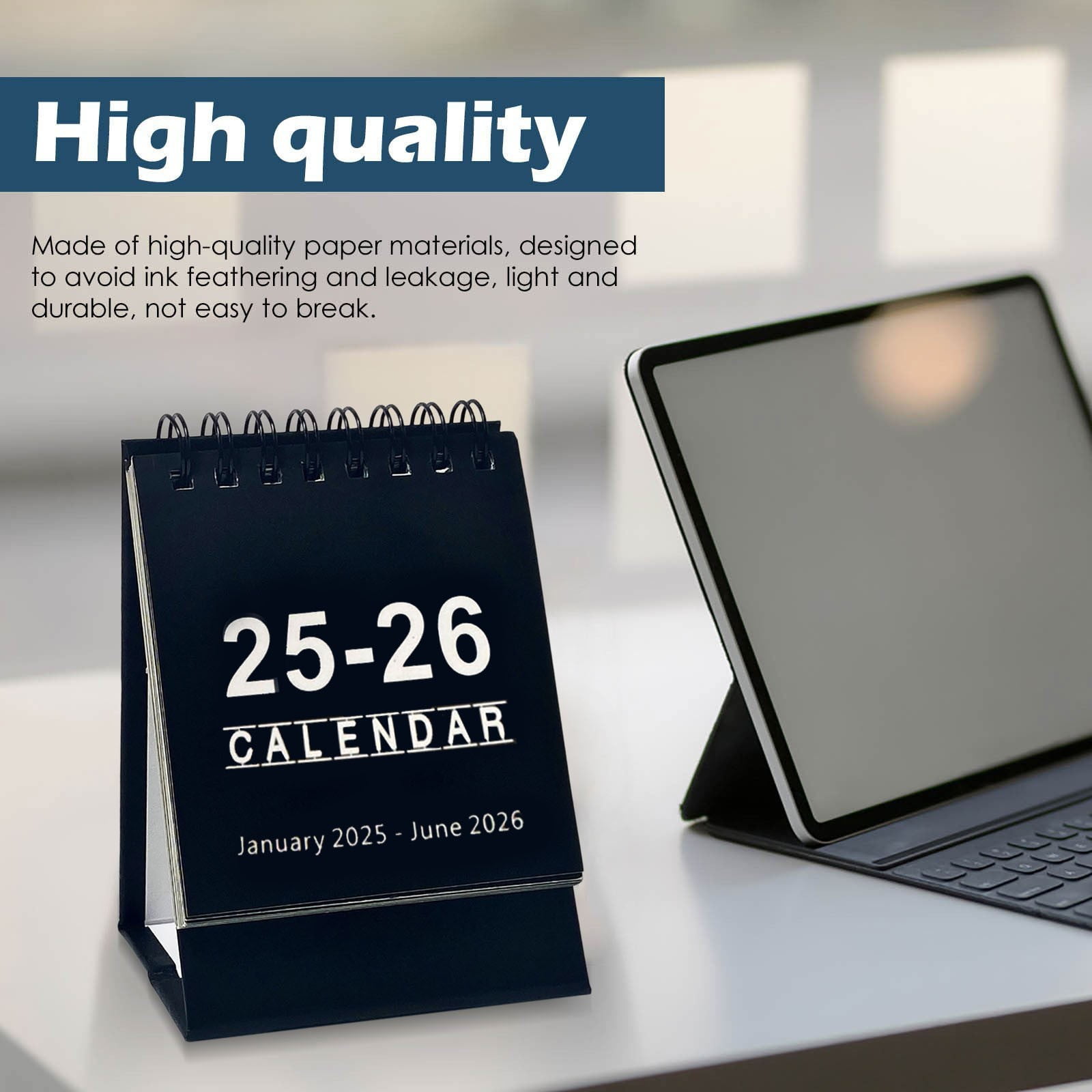 YYmvjgg Mini Desk Calendar 2025 2026 For Planning Daily Scheduler Small