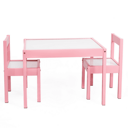 Your Zone Child 3-Piece Table and Chairs Set, in Blush Rose Age Group 1 to 5 Years Old.