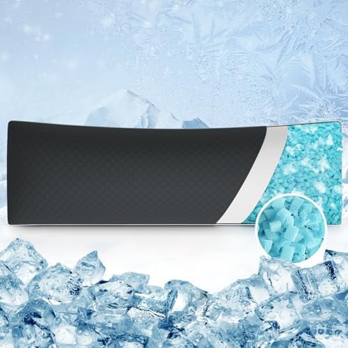 YZ HOME Cooling Body Pillow for Adults- Pillow Insert with Shredded Blue Memory Foam, Soft Support for Side Sleeper, Pregnant WomenBack Pain Relief, Washable Pillowcase (20x54 Inch, Dark Grey)