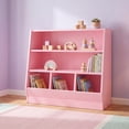 thumbnail image 1 of Your Zone Kids Bin Storage and Two Shelf Bookcase, Pink, 1 of 8