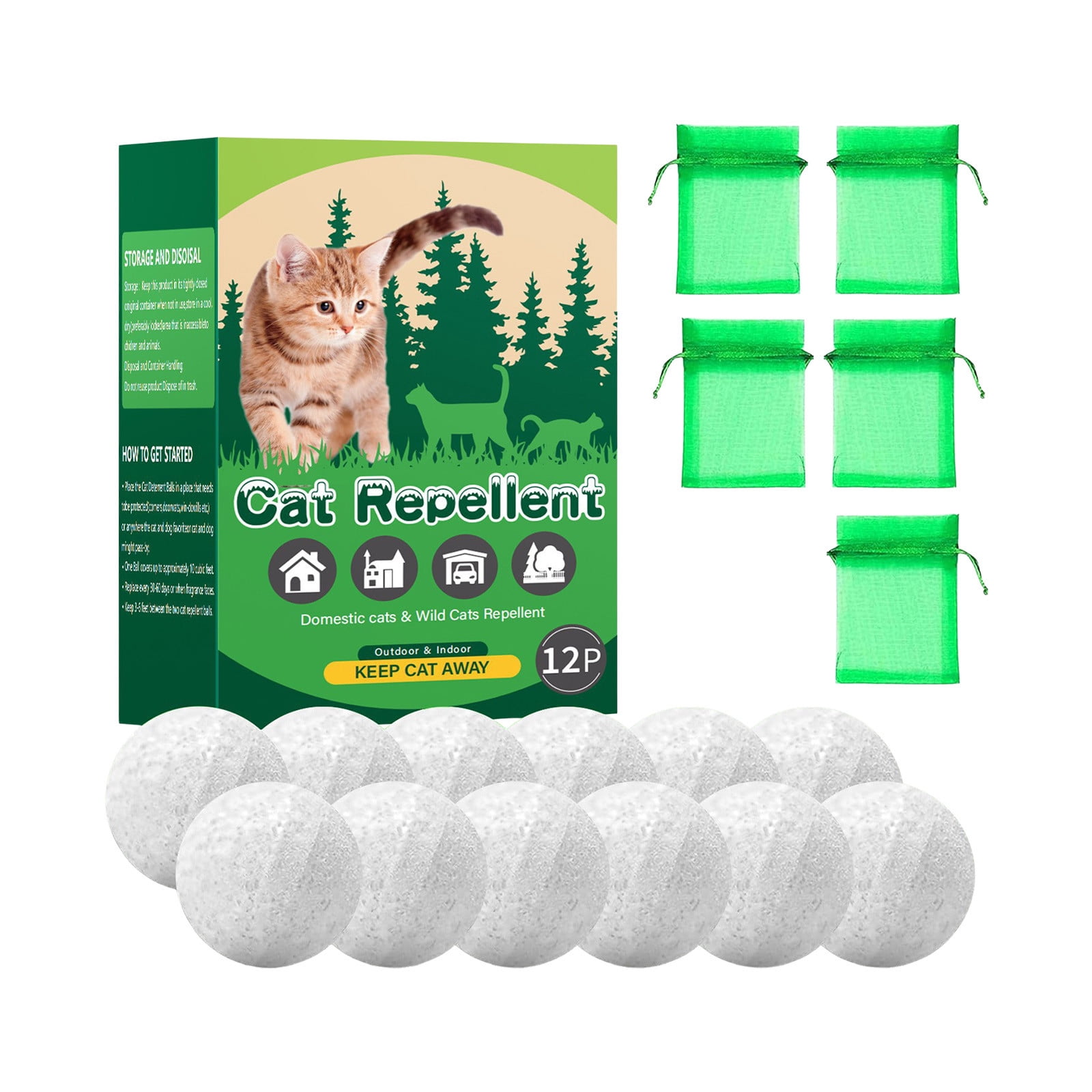 YZAPOII Cat Deterrent Outdoor & Indoor – Natural Peppermint Oil, Keep ...