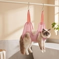 thumbnail image 1 of YZAPOII Pet Grooming Hammock for Cats Dogs, Breathable Sling for Nail Trimming and Bathing, Pink, 1 of 6