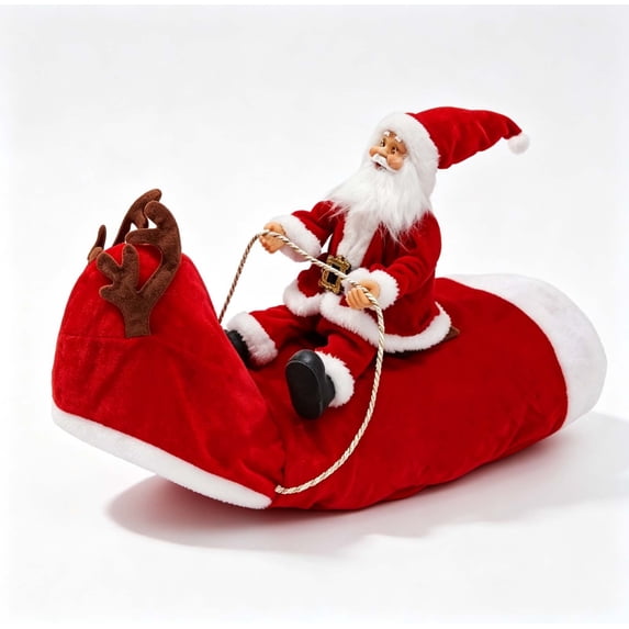 YZAPOII Santa Rider Pet Christmas Costume, Christmas Pet Outfit, Riding Santa Suit for Small and Medium Dogs, Cats, Red,S