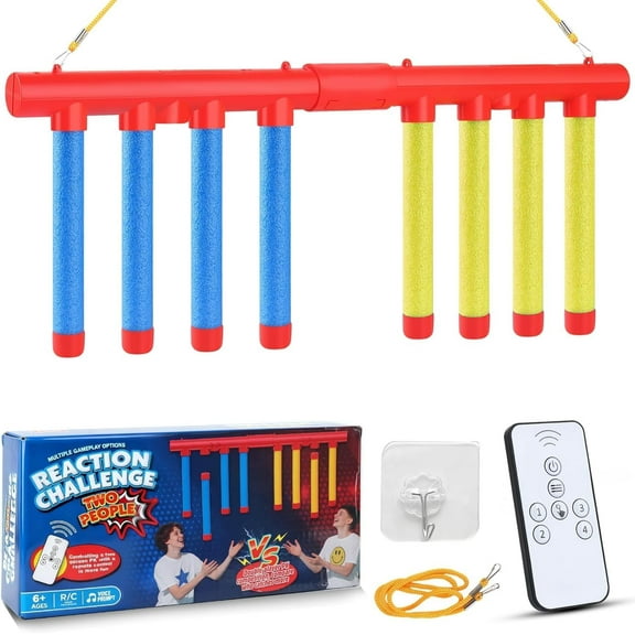 YZEGDCH 2+ Player Catching Sticks Games with Remote Control, Drop Sticks Game, Reflex Game, Valentines Games, Reflex Drop Stick Challenge, Stocking Stuffers Gadgets, for 3 4 5 6 7 8 9 10+ Years Old