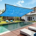thumbnail image 1 of YZEGDCH Under $5 Sun Shades Outdoor Patio Rectangular Curved Canopy Sail Shade Sand Sun Shades Permeable for Hot Tub RV Cover Patio Backyard Garden Outdoor Activities,2Mx2M, 1 of 7