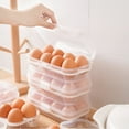 thumbnail image 1 of Up To 60% Off Eggs Organizer Container Auto Rolling Fridge Egg Organizer Space-Saving Egg Dispenser Holder Large Capacity Egg Organizer for Kitchen Countertop Cabinets, 1 of 7