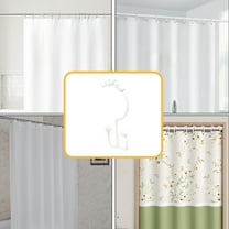 YZEGDCH Bathroom Curtain, Washable Fabric Bath Curtain, Under 15 Dollars!