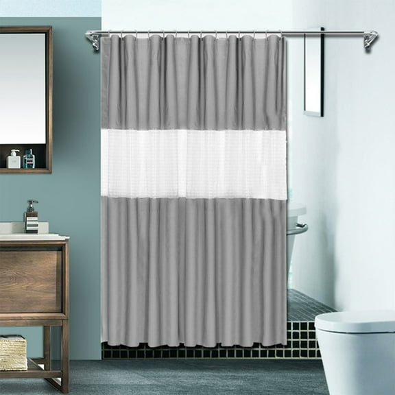 YZEGDCH Bathroom Shower Curtain, Non-Toxic with Rust Proof Curtains, Gift for Mom Dad