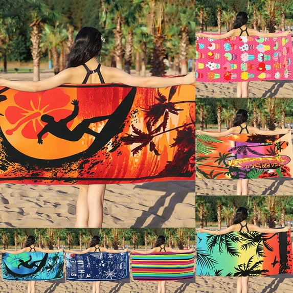 Beach Towel for Adults Quick Dry Sand Free Compact Lightweight Colorful Beach Towel for Travel Pool Swimming Camping Beach Vacation Essentials