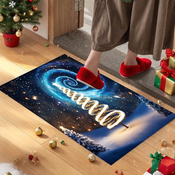 YZEGDCH Christmas Christmas Rugs Ultra Soft Absorbent Bath Rug, Quick Dry Shaggy Floor Carpet for Tub Shower Bath Door Enterway
