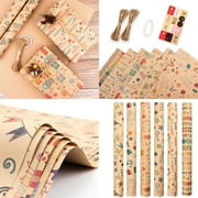 YZEGDCH Christmas Gift Wrapping Paper Clearance,Tear-Resistant,4.11 Square Feet,Sided Wrapping Paper Plaid BarnMoose and Other Patterns,Xmas Theme Pattern Great for Christmas,Party,Holiday